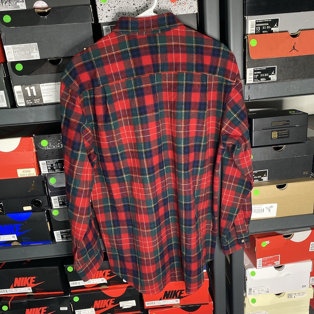 Pendleton Men's Medium Wool Red Plaid Longsleeve Button Down Shirt - Picture 3 of 9